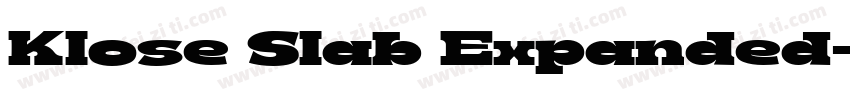 Klose Slab Expanded字体转换